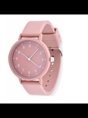 Minimalist Pink Silicone Analog Watch